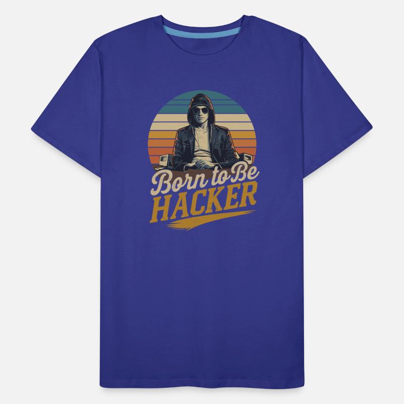 Né pour être hacker – Nerd de l’informatique T-shirt bio Premium Homme