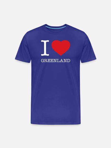 I LOVE GREENLAND Grönland - Men's Premium Organic T-Shirt - royal blue