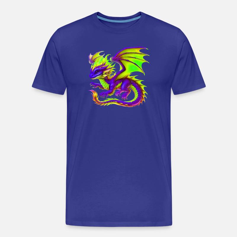 Drache - Männer Premium Bio T-Shirt - Königsblau