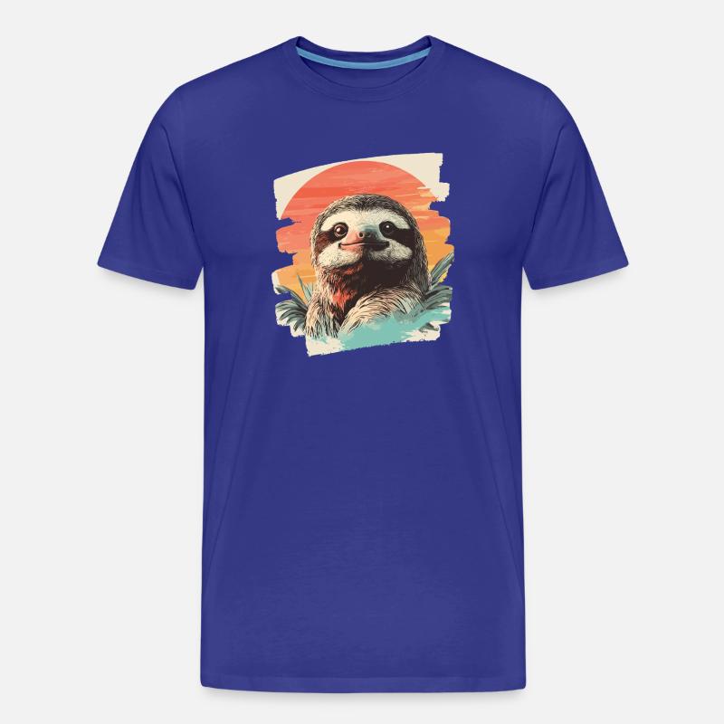 Faultier - Männer Premium Bio T-Shirt - Königsblau