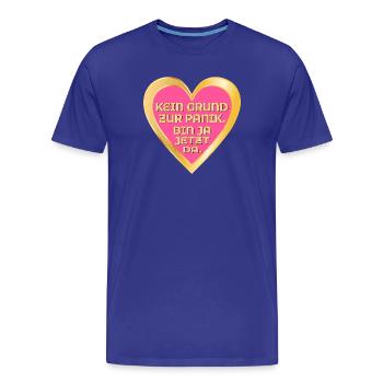 HERZ BERUHIGUNG PANIK - Männer Premium Bio T-Shirt - Königsblau - Vorne - Damien (186cm)