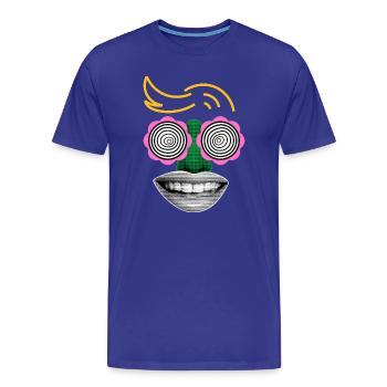 Cooles Kunst Gesicht für Dich! - Männer Premium Bio T-Shirt - Königsblau - Vorne - Damien (186cm)