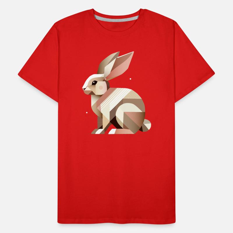 Charming Geometry – The Abstract Rabbit Men's Premium Organic T-Shirt