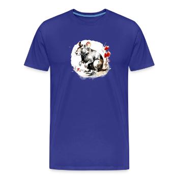 Chinesisches Sternzeichen Ratte - Männer Premium Bio T-Shirt - Königsblau - Vorne - Damien (186cm)