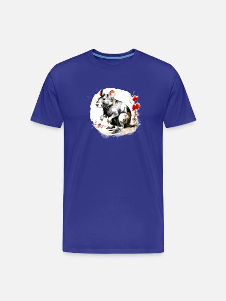 Chinesisches Sternzeichen Ratte - Männer Premium Bio T-Shirt - Königsblau