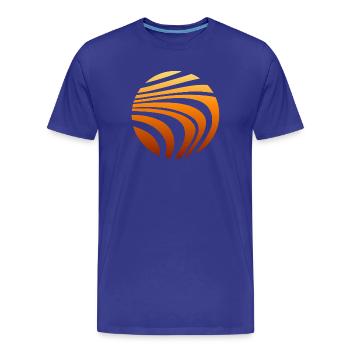 Pattern Orange Gradient - Men's Premium Organic T-Shirt - royal blue - Front - Damien (186cm)