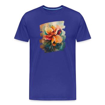 Frühling Frühlingsanfang Blume Blumen - Männer Premium Bio T-Shirt - Königsblau - Vorne - Damien (186cm)