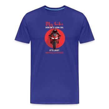 Mein Fahrrad-Territorium-Humor - Männer Premium Bio T-Shirt - Königsblau - Vorne - Damien (186cm)