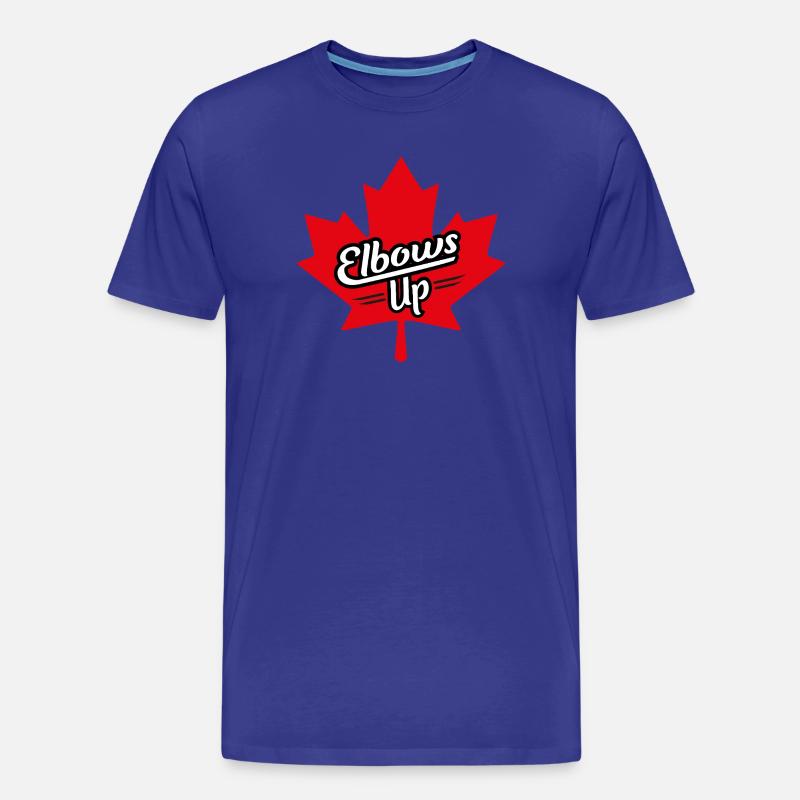 Elbows Up Maple Leaf Design - Männer Premium Bio T-Shirt - Königsblau