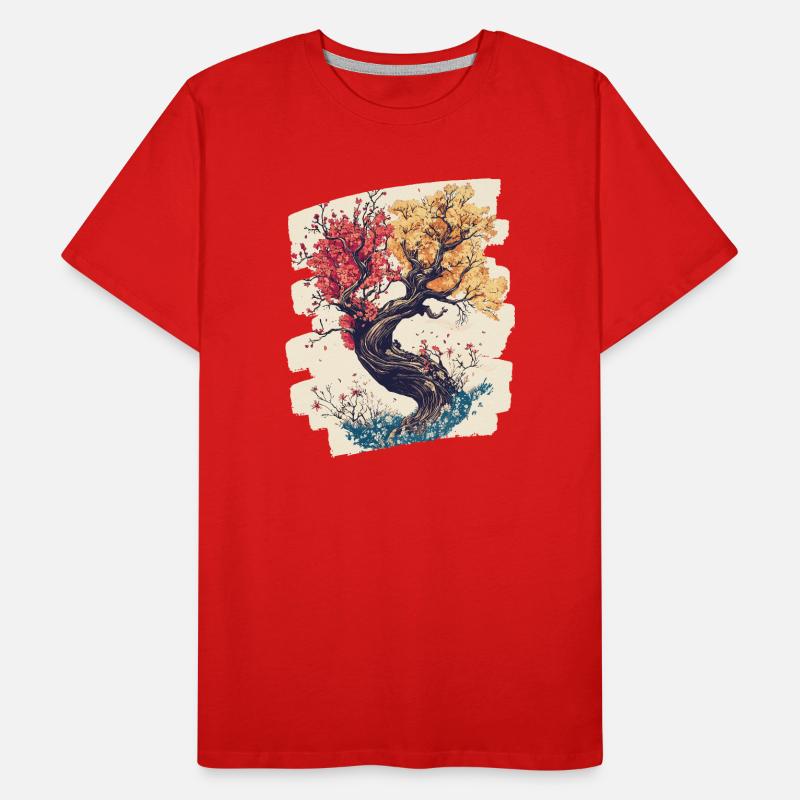 Printemps Printemps Début Fleur Fleurs T-shirt bio Premium Homme