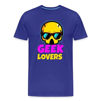 Geek Lovers - Men's Premium Organic T-Shirt - royal blue - Front - Damien (186cm)