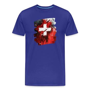 Pavillon suisse Suisse - T-shirt bio Premium Homme - bleu roi - Devant - Damien (186cm)