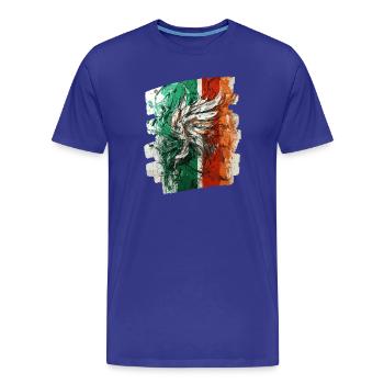 Italian flag Italy - Men's Premium Organic T-Shirt - royal blue - Front - Damien (186cm)