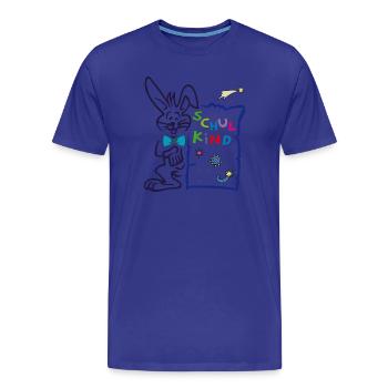 Start of school for school children - Men's Premium Organic T-Shirt - royal blue - Front - Damien (186cm)