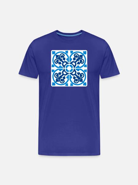 Mediterranean Majolica - Men's Premium Organic T-Shirt - royal blue
