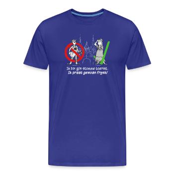Ich bin kein dummer Tourist, ich rede nur Frysk! - Männer Premium Bio T-Shirt - Königsblau - Vorne - Damien (186cm)
