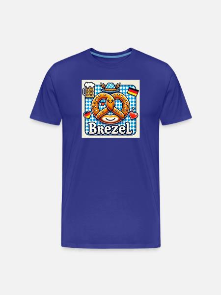 I Love Brezel - Männer Premium Bio T-Shirt - Königsblau