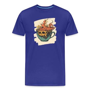 Café Café Amateurs de café - T-shirt bio Premium Homme - bleu roi - Devant - Damien (186cm)