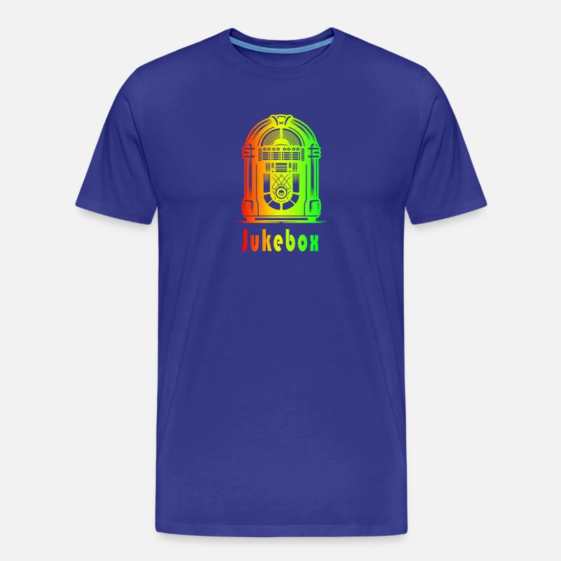 Retro Jukebox – Rainbow Vibes - Männer Premium Bio T-Shirt - Königsblau