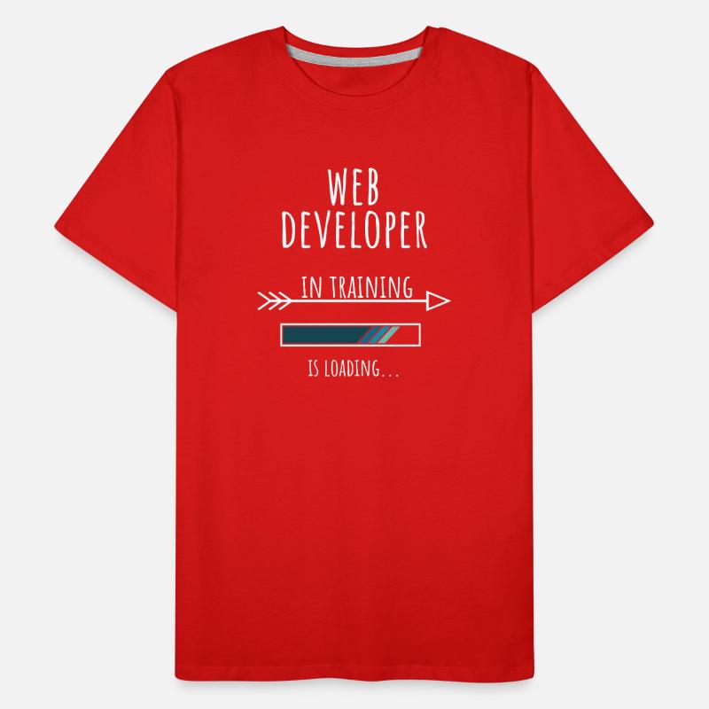 Web Developer in Ausbildung Beruf Geschenk Männer Premium Bio T-Shirt