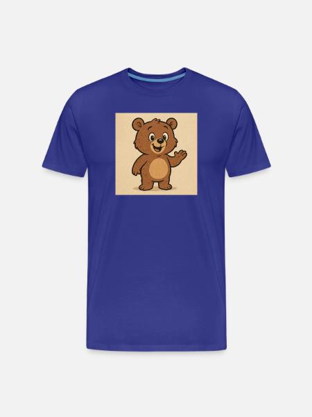 Ours mignon - T-shirt bio Premium Homme - bleu roi