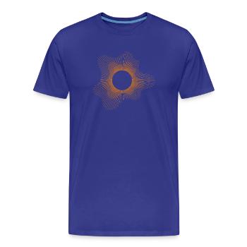 Solar Eclipse Geometric Design - Men's Premium Organic T-Shirt - royal blue - Front - Damien (186cm)