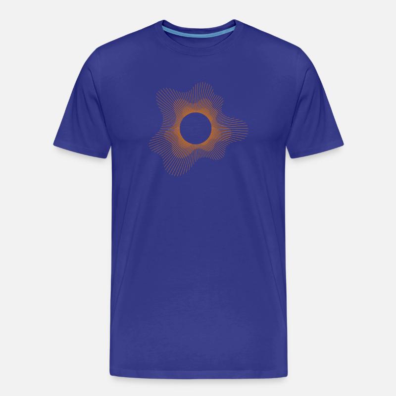 Solar Eclipse Geometric Design - Men's Premium Organic T-Shirt - royal blue