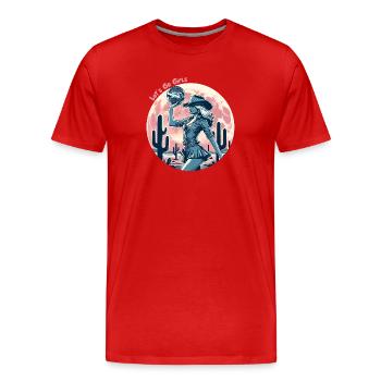 Let's Go Girls Western Country Disco Bachelorette - Männer Premium Bio T-Shirt - Rot - Vorne - Damien (186cm)