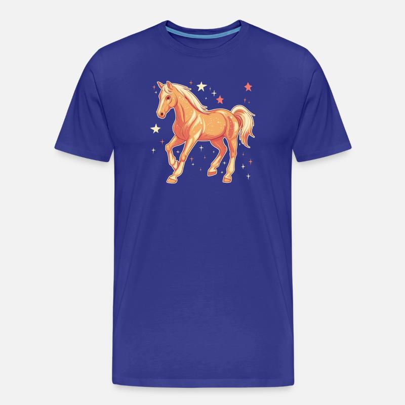 Pferd mit Sternen - Männer Premium Bio T-Shirt - Königsblau