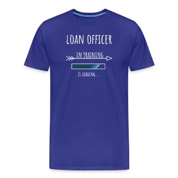Agent de crédit en formation Profession Don - T-shirt bio Premium Homme - bleu roi - Devant - Damien (186cm)