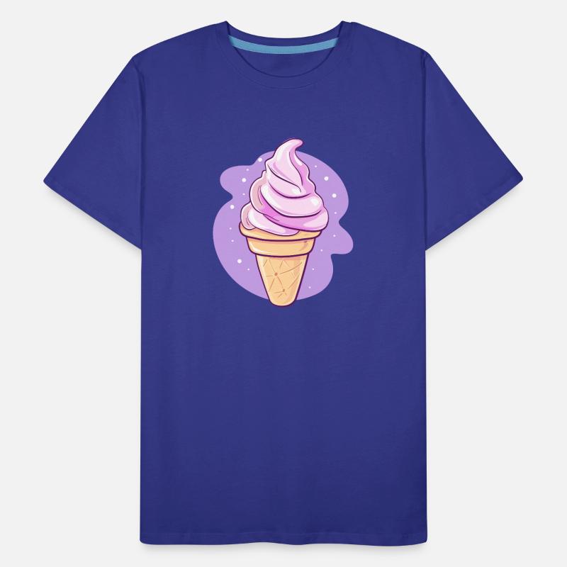 Pinkes Softeis Männer Premium Bio T-Shirt
