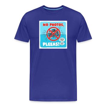 Pas de photos dans la piscine ! Photo : Panneau d’interdiction - T-shirt bio Premium Homme - bleu roi - Devant - Damien (186cm)