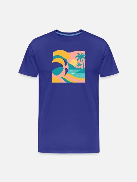 Beachball Bliss - Men's Premium Organic T-Shirt - royal blue