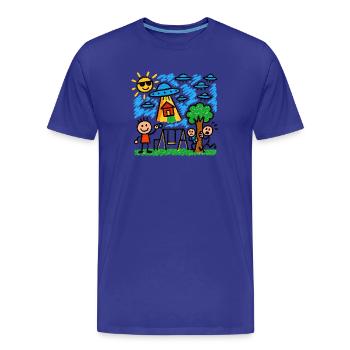 Aujourd’hui, le jardin d’enfants a disparu - T-shirt bio Premium Homme - bleu roi - Devant - Damien (186cm)