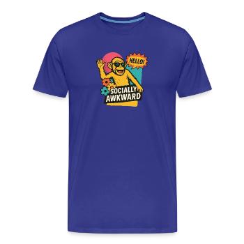 Socially Awkward - Men's Premium Organic T-Shirt - royal blue - Front - Damien (186cm)