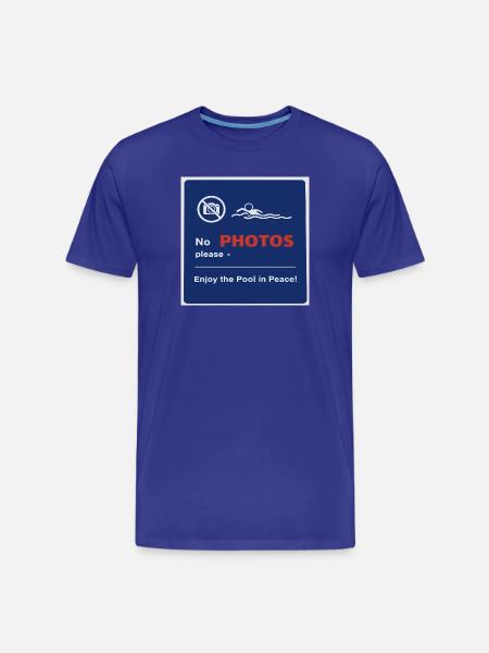 Foto Verbotsschild für Schwimmbäder - Männer Premium Bio T-Shirt - Königsblau