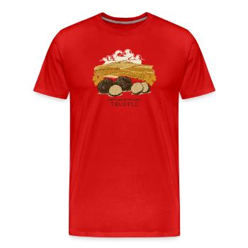 Italienisches Trüffelfestival - Männer Premium Bio T-Shirt - Rot - Vorne - Damien (186cm)