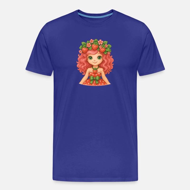 Erdbeermädchen-Power! 🍓 - Männer Premium Bio T-Shirt - Königsblau