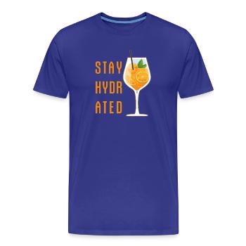 Stay Hydrated Spritz Longdrink Cocktail Party - T-shirt bio Premium Homme - bleu roi - Devant - Damien (186cm)