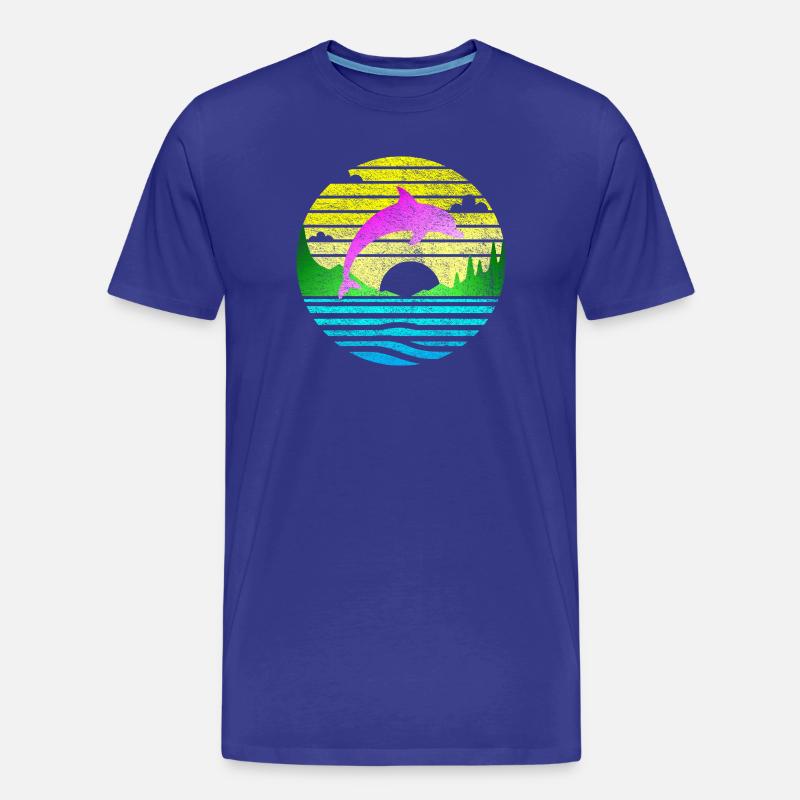 Springender Delfin 2 - Männer Premium Bio T-Shirt - Königsblau