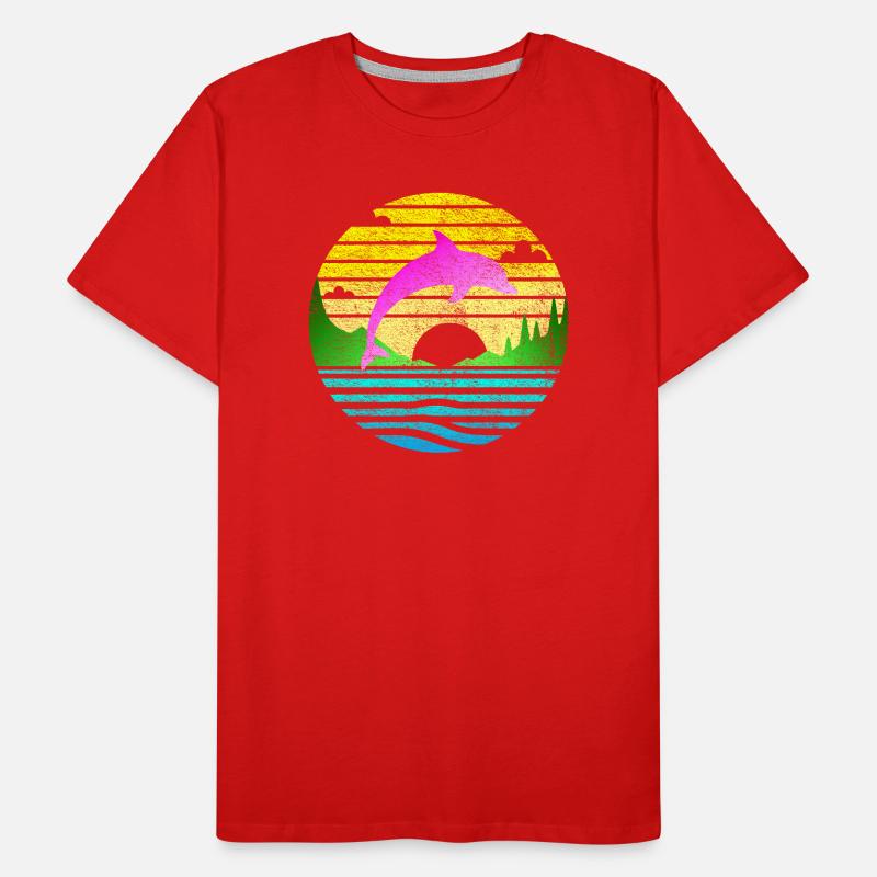 Springender Delfin 2 Männer Premium Bio T-Shirt