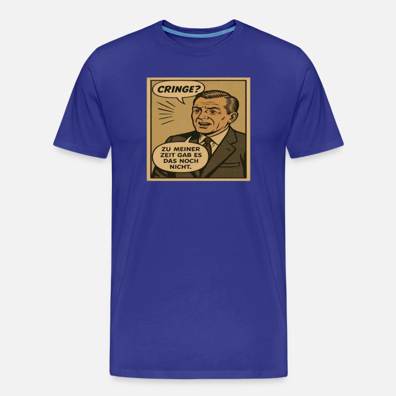 Retro Pop‑Comic Kringel Humor - Männer Premium Bio T-Shirt - Königsblau