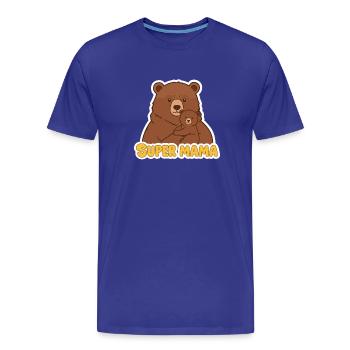 Super Mama Ours - T-shirt bio Premium Homme - bleu roi - Devant - Damien (186cm)