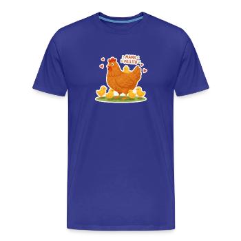 Super Mama Poule - T-shirt bio Premium Homme - bleu roi - Devant - Damien (186cm)