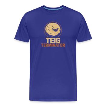Teig Terminator Brot-Design für Knet-Held:innen - Männer Premium Bio T-Shirt - Königsblau - Vorne - Damien (186cm)