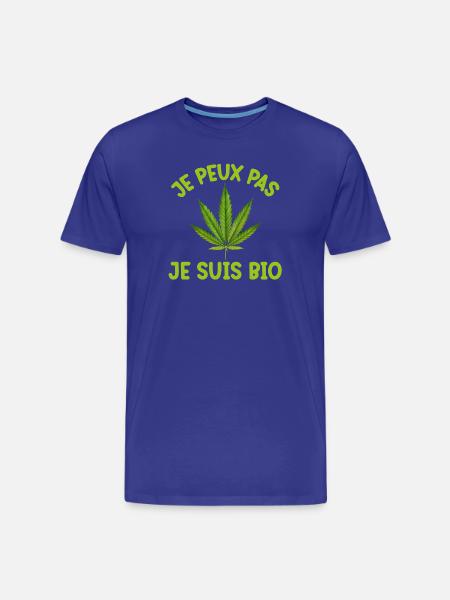 Canna Bio Message T-shirt - T-shirt bio Premium Homme - bleu roi