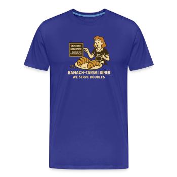 Banach-Tarski Diner - Men's Premium Organic T-Shirt - royal blue - Front - Damien (186cm)