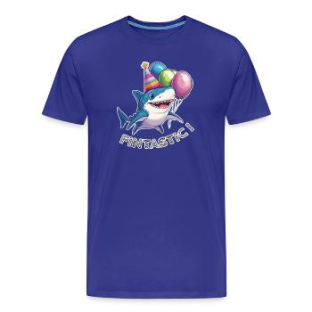 Jaw-some Celebration - Men's Premium Organic T-Shirt - royal blue - Front - Damien (186cm)