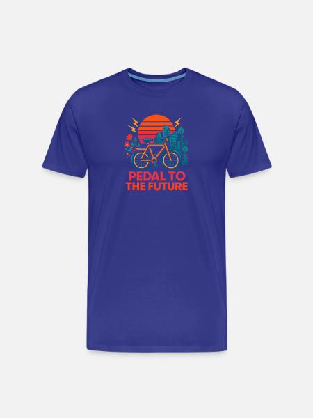 Pedal to the Future - Men's Premium Organic T-Shirt - royal blue