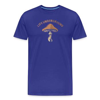life underground Pilz - Natur und Waldfreunde - Männer Premium Bio T-Shirt - Königsblau - Vorne - Damien (186cm)